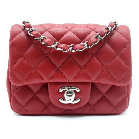 chanel square mini ราคา|CHANEL Lambskin Quilted Mini Square Flap Red .